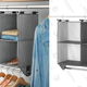Whitmor 4 Section Fabric Closet Organizer Shelving with Built In Chrome Garment Rod | $21 | Amazon